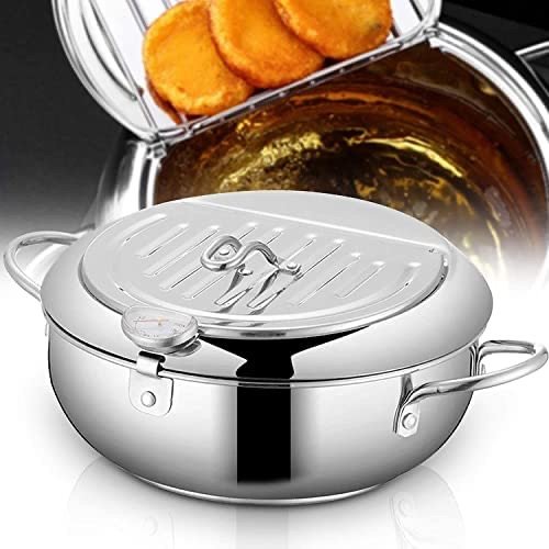TANGME 3.59QT Tempura Deep Frying Pot Pan