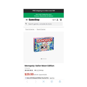 $29.99 Monopoly: Sailor Moon Edition | GameStop