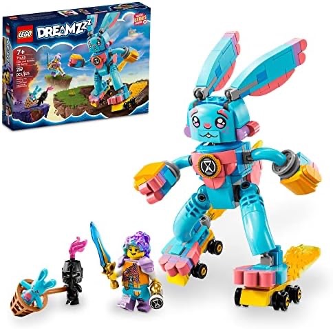 Amazon.com: LEGO DREAMZzz Izzie and Bunchu The Bunny Building Toy Set, 2 Ways to Build Bunchu The Bunny, Includes Grimspawn and Izzie Minifigures, Gift for Kids Ages 7 and Up, 71453 : Toys & Games 梦境城