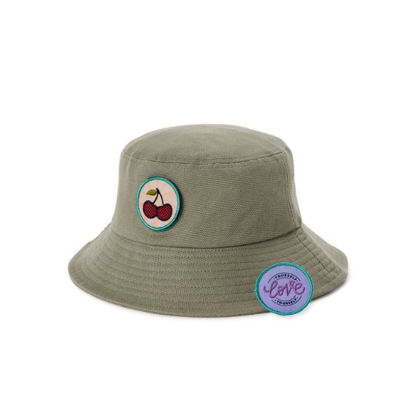 No Boundaries Adult Women's Olive 2-Piece Pick-a-Patch with Bucket Hat