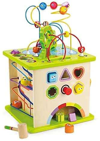 Amazon.com: Country Critters Wooden Activity Play Cube by Hape |开心农场活动中心