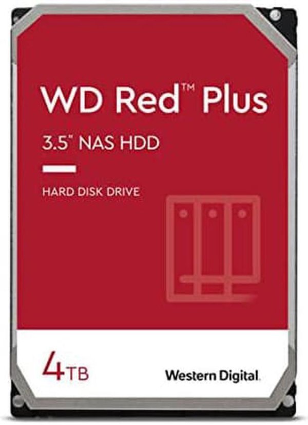 Red Plus 4TB NAS CMR机械硬盘 5400 RPM 128MB