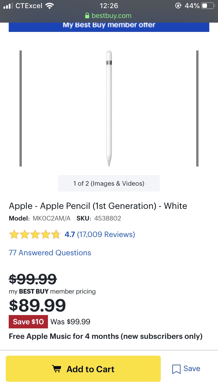 Apple Pencil一代
