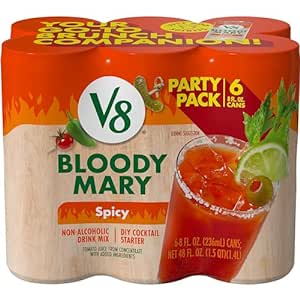 Amazon.com : V8 Bloody Mary Spicy Mix, 8 fl oz Can (Pack of 6) : Grocery &amp; Gourmet Food