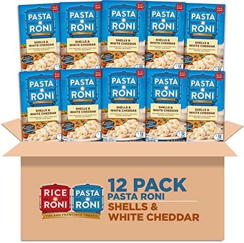 Amazon.com : Pasta Roni Shells &amp; White Cheddar Mix 6.2 Fl Oz (Pack of 12) : Macaroni And Cheese : Everything Else