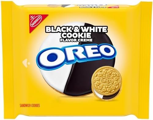 OREO Black and White Cookie Creme Sandwich Cookies, Limited Edition, 10.68 oz