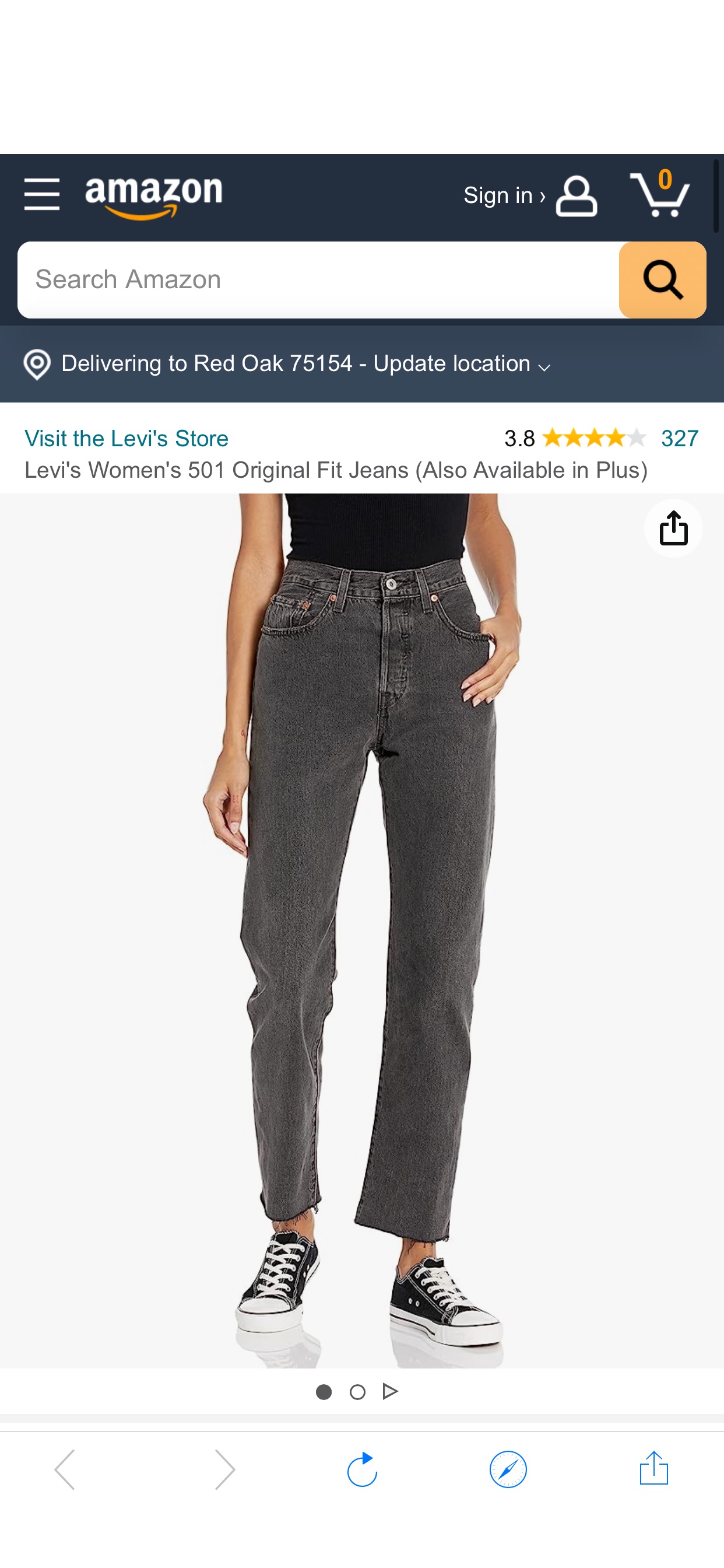 Levi's Women's 501 Original Fit Jeans, (New) Black Stonewash, 28 Regular at Amazon Women's Jeans store