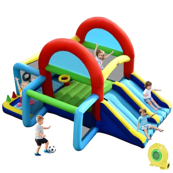 Costway Inflatable Bounce House Kids Bouncy Jumping Castle with Dual Slides and 480-Watt Blower NP10370US - The Home Depot