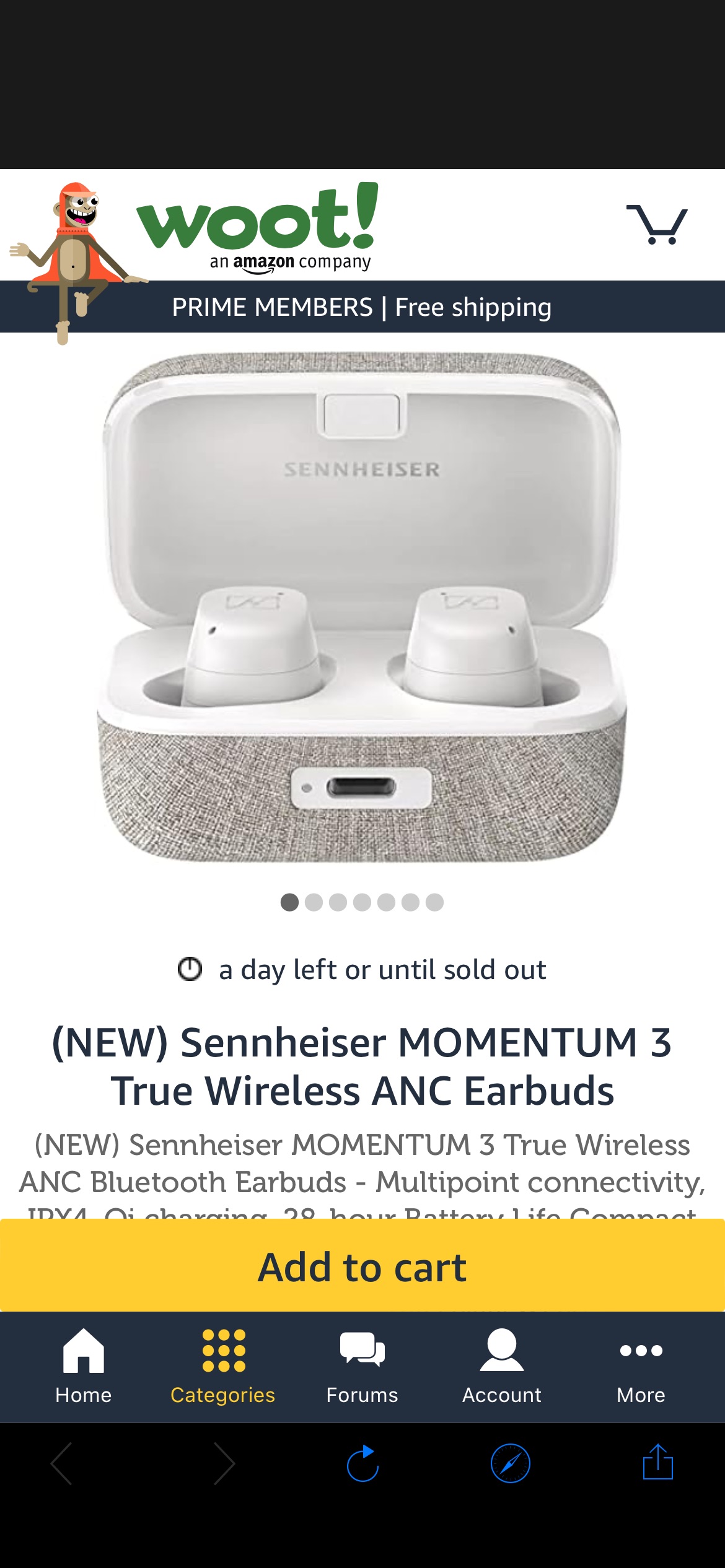 (NEW) Sennheiser MOMENTUM 3 True Wireless ANC Earbuds