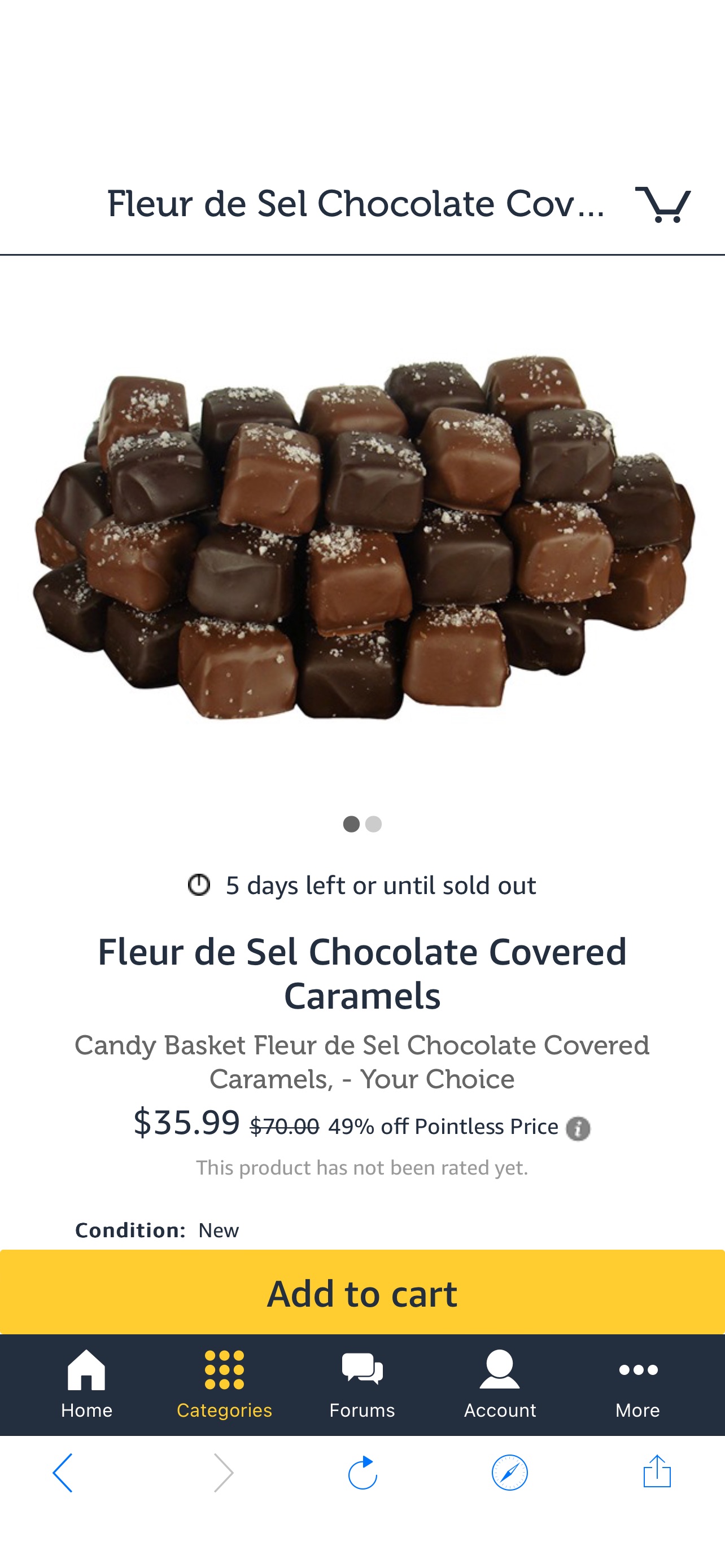 巧克力Fleur de Sel Chocolate Covered Caramels