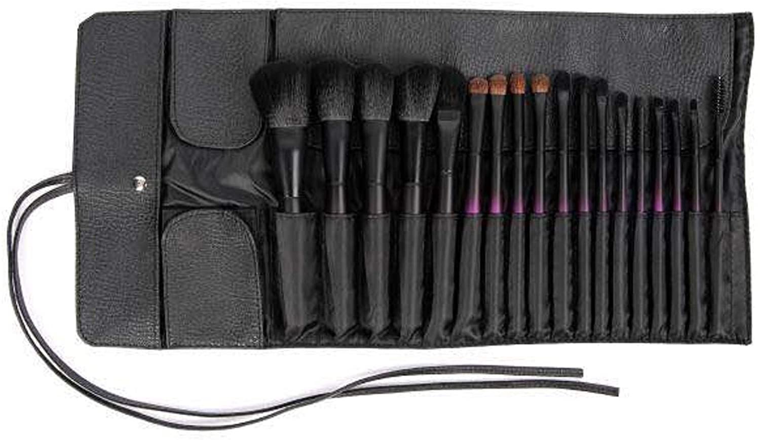 Amazon.com: Makeup Brushes, 18 Pack Premium Professional Makeup Brush Set with Leather Case for Eyeshadow Synthetic Foundation Powder Concealers Cosmetics Supplies: Beauty化妆刷