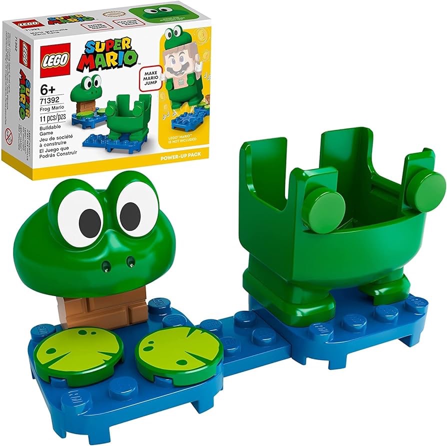 Amazon.com: LEGO Super Mario Frog Mario Power-Up Pack 71392 Building Kit; Collectible Gift Toy for Creative Kids; New 2021 (11 Pieces) : Toys & Games 超级玛丽 史低价