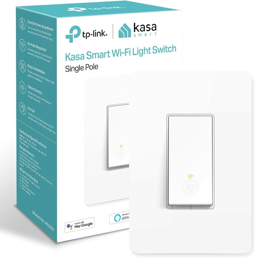 Kasa Smart Light Switch HS200, Single Pole, Needs Neutral Wire