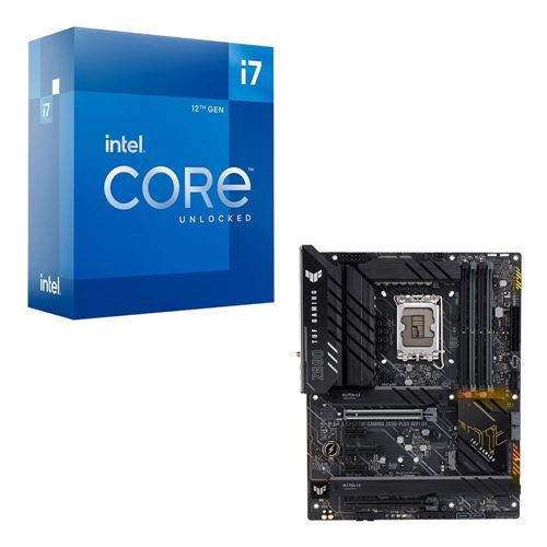 Intel Core i7-12700K, ASUS Z690 Plus TUF Gaming WiFi DDR4, CPU / Motherboard Combo - Micro Center
