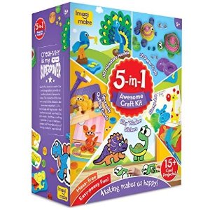 Imagimake 5-in-1 Awesome Craft Kit - Creative Toy & DIY Set for Kids - 5 Years & Above, Multicolour