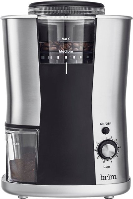 - 6.4-Oz. Conical Burr Coffee Grinder - Stainless Steel