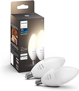 Hue 40W White LED Smart Candle, Pack of 2, E12, Indoor