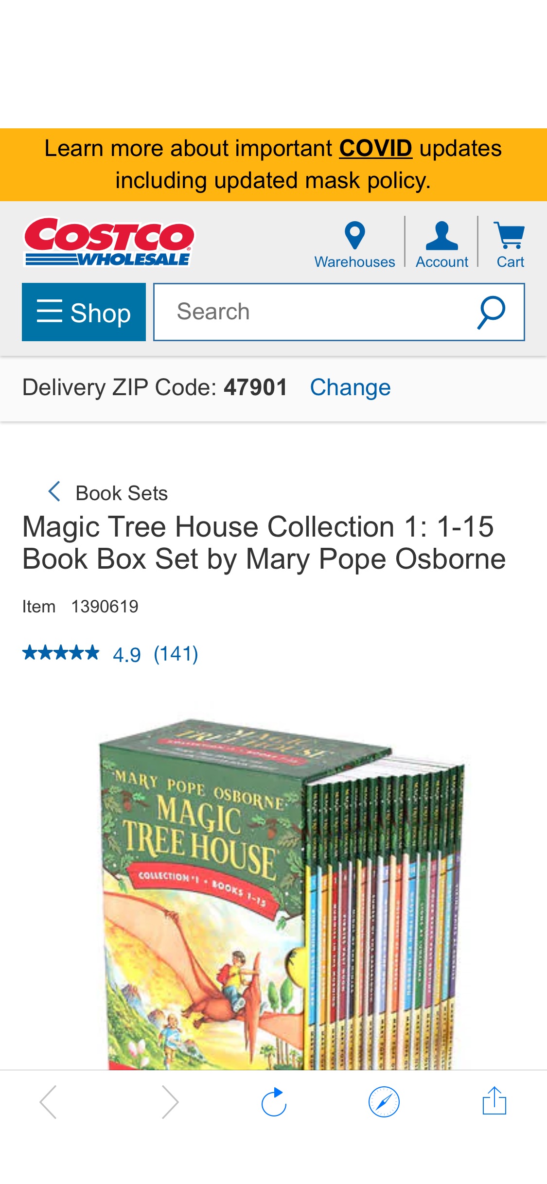 Magic Tree House Collection 1: 1-15 Book Box Set by Mary Pope Osborne 神奇树屋史低