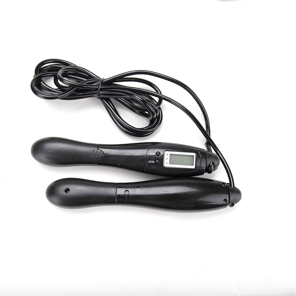 Amazon.com: Mind Reader Adjustable Jump Rope with Digital Counter, Wire Cable, Tangle-Free for Indoor Outdoor Fitness, Black : Everything Else