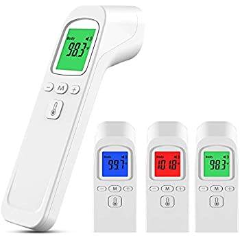 Amazon.com : Forehead Thermometer for Fever, Portable Digital Infrared Thermometer, Non-Contact Temporal Thermometer with Instant Accurate Reading, Fever Alarm and Memory Function 红外体温计