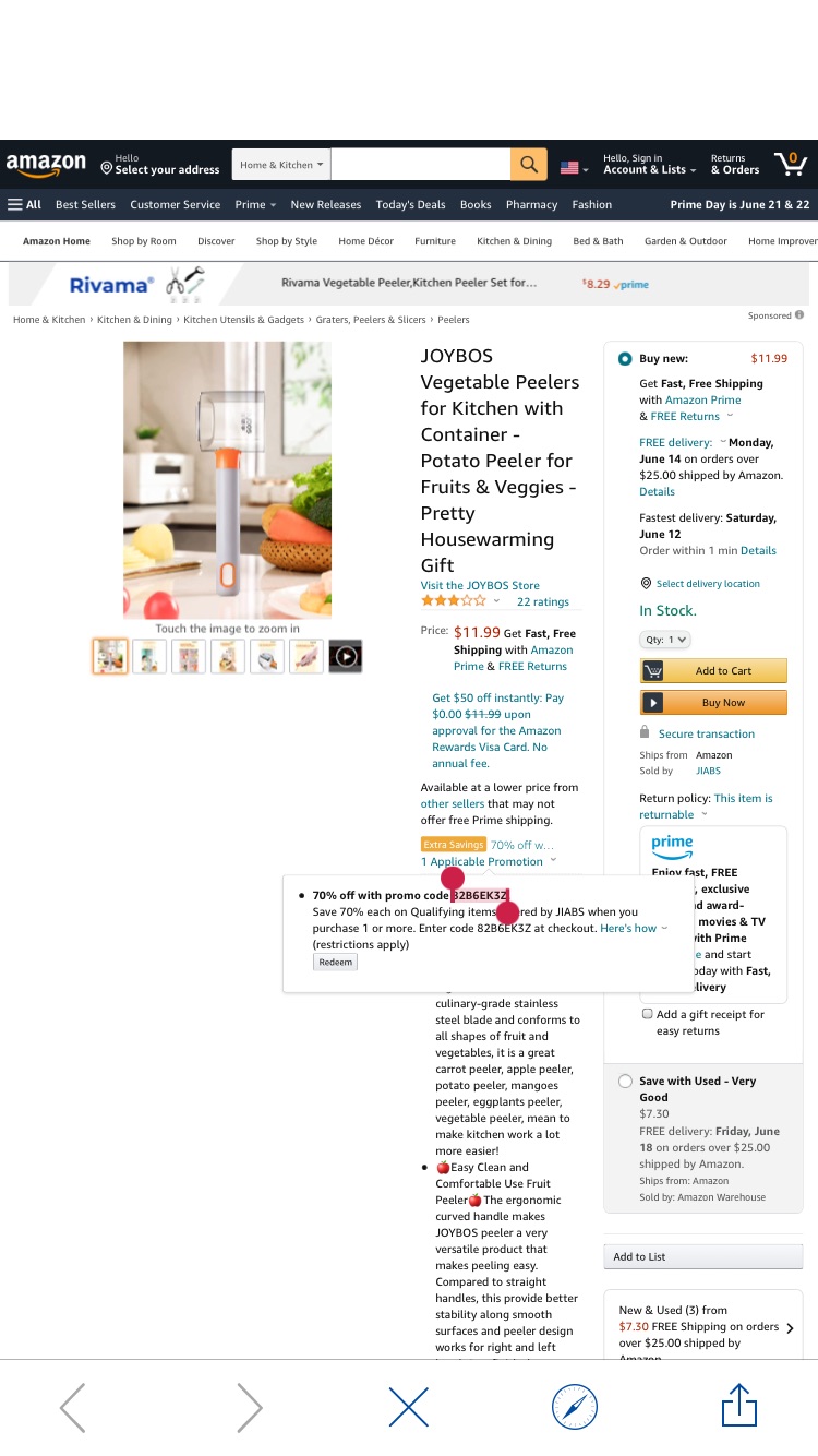 Amazon.com: JOYBOS Vegetable Peelers for Kitchen with Container - Potato Peeler for Fruits & Veggies - Pretty Housewarming Gift: Kitchen & Dining削皮器