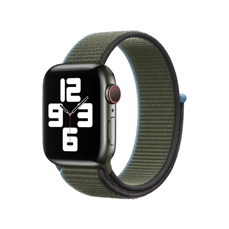 Apple Watch 40 毫米暗橄榄绿色回环式运动表带