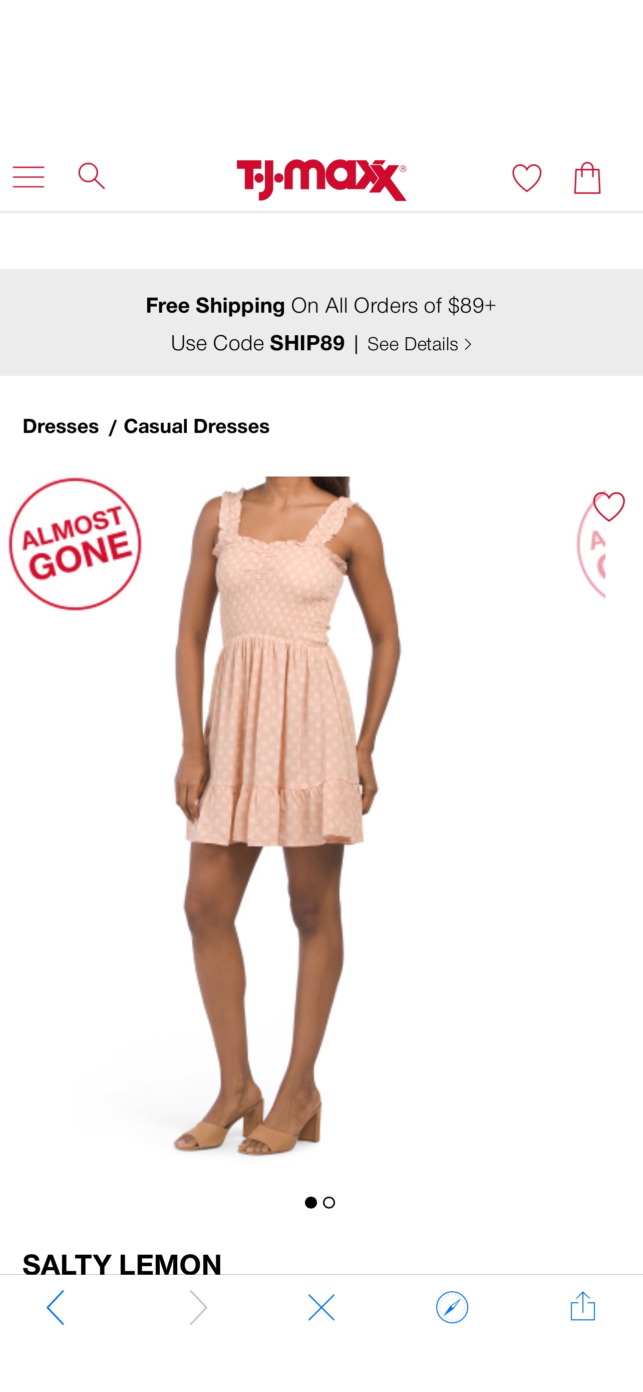 连衣裙Ruched Ruffle Short Dress | Juniors Dresses | T.J.Maxx