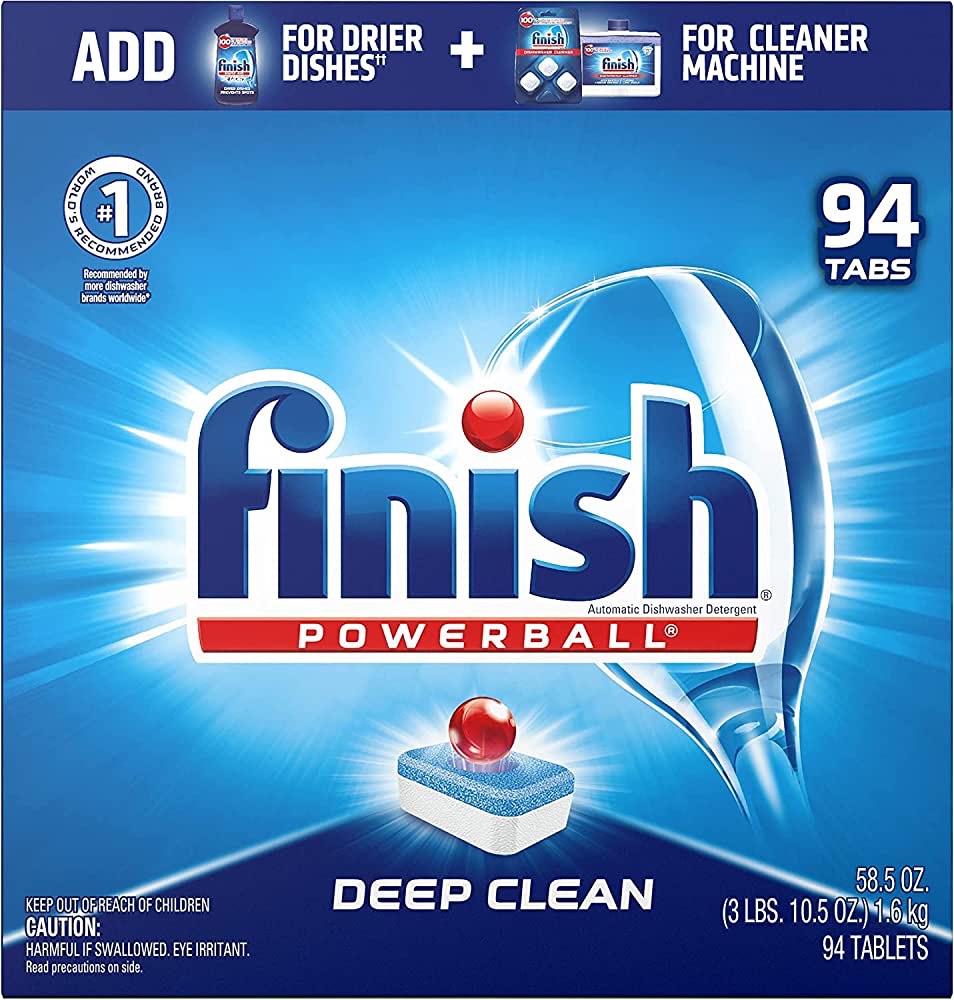 Finish - All in 1 - Dishwasher Detergent - Powerball - Dishwashing Tablets - Dish Tabs - Fresh Scent, 94 Count- Packaging May Vary : Industrial & Scientific