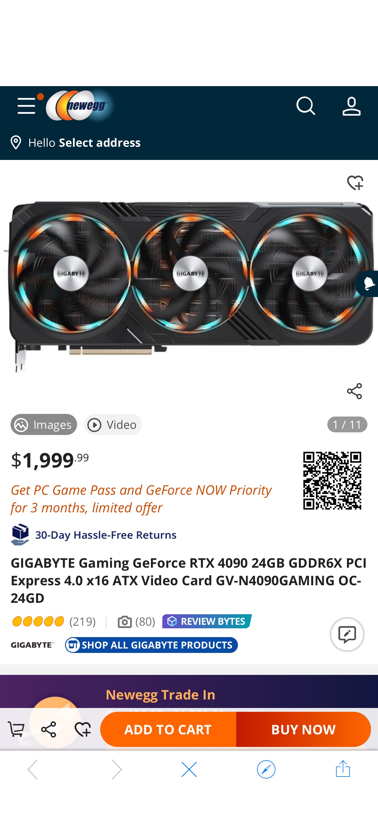 GIGABYTE Gaming GeForce RTX 4090 Graphics Card PCIe 4.0 24GB - Newegg.com