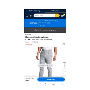 $15 Champion - Champion Men s Jersey Joggers - Walmart.com - Walmart.com男士运动裤
