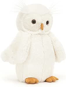 上新： Jellycat Bashful Owl Stuffed Animal Plush, Medium 