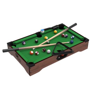 Hey! Play! Mini Tabletop Pool Set Billiards Game with Accessories