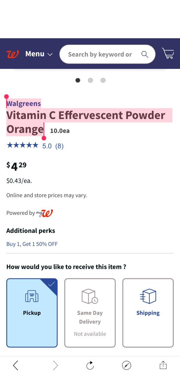 Walgreens Vitamin C Effervescent Powder Orange | Walgreens