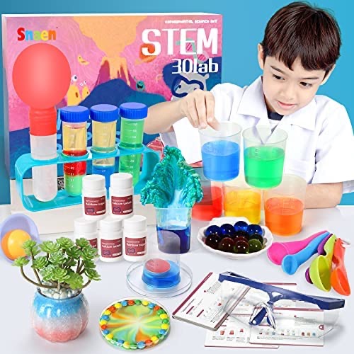 SNAEN Science Kit with 30 Science Lab Experiments 儿童实验玩具套装