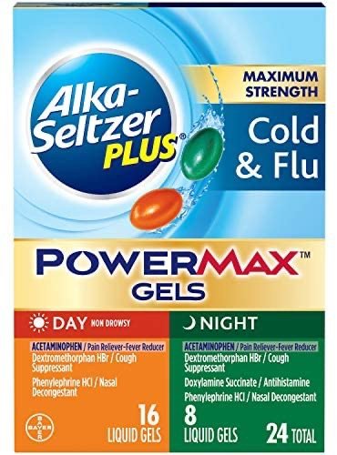 Plus Cold & Flu, Power Max Cold and Flu Medicine, Day +Night 24 Count