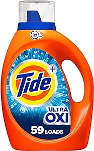 Amazon.com: Tide Ultra Oxi Laundry Detergent Liquid Soap, High Efficiency (HE), 59 Loads, Blue, 84 fl oz (Pack of 1) : 送$2.20 credit