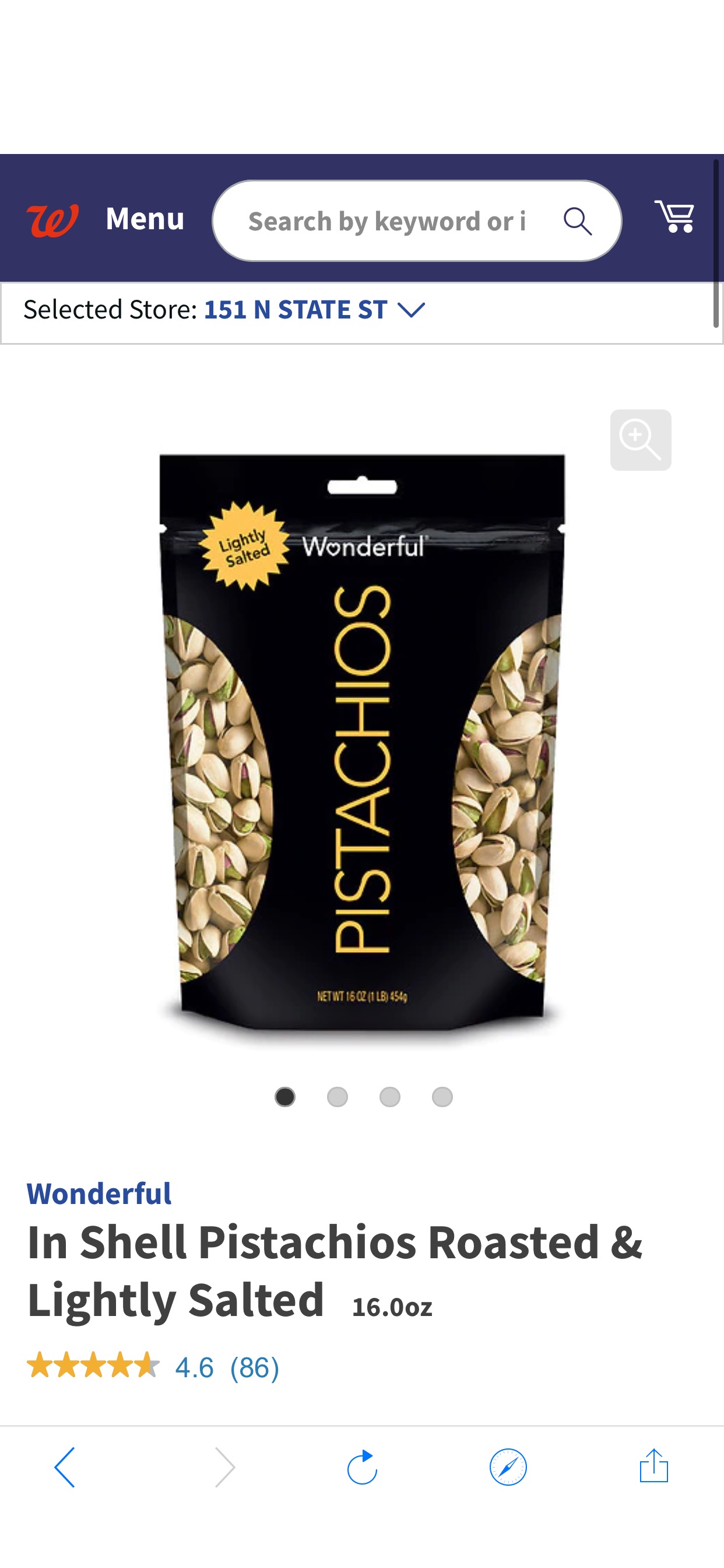 Wonderful In Shell 开心果Pistachios Roasted & Lightly Salted | Walgreens