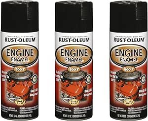 Rust-Oleum 248932-3PK Engine Enamel Spray Paint, 12 oz, Gloss Black, 3 Pack - Amazon.com