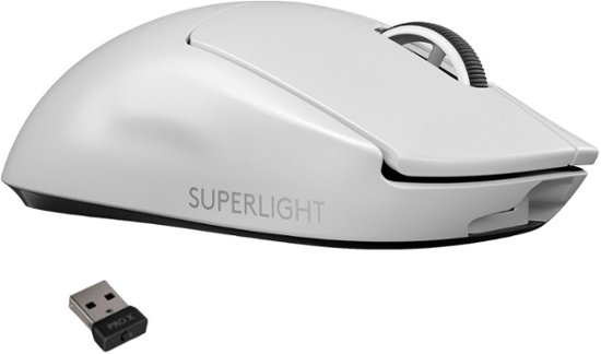 Logitech PRO X SUPERLIGHT Lightweight Wireless Optical Gaming Mouse with HERO 25K Sensor White 910-005940 - Best Buy