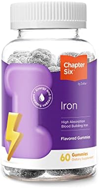 Amazon.com: Chapter Six Iron Gummies, Iron Gummies Supplement with Vitamin C, Iron for Adults 10mg, Kosher, 60 Flavored Gummies (10MG) : Health &amp; Household
