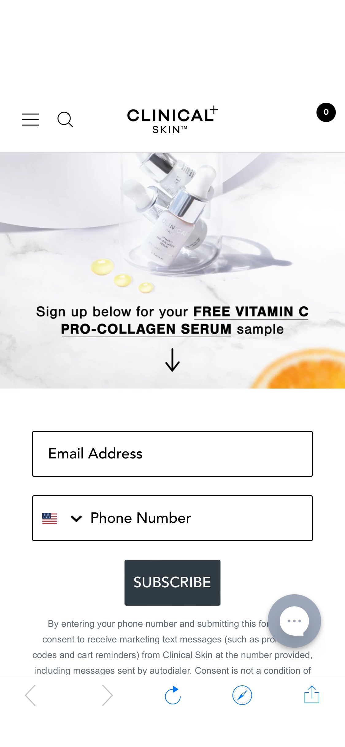 注册得免费Vitamin C Sample landing Page-NB