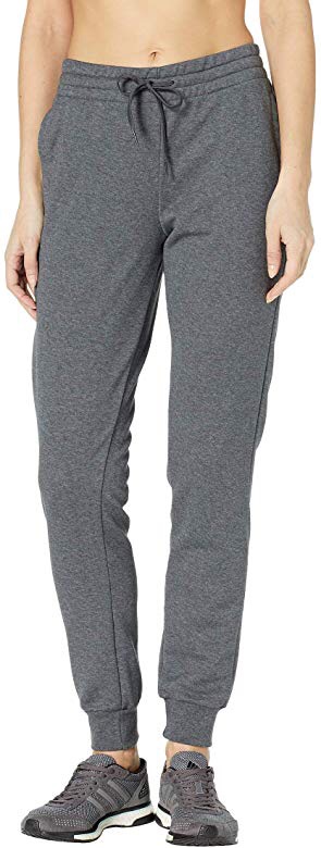 Amazon.com: adidas Women's Essentials Linear Pants, Dark Grey Heather/True Pink, X-Small: Clothing女款休闲裤