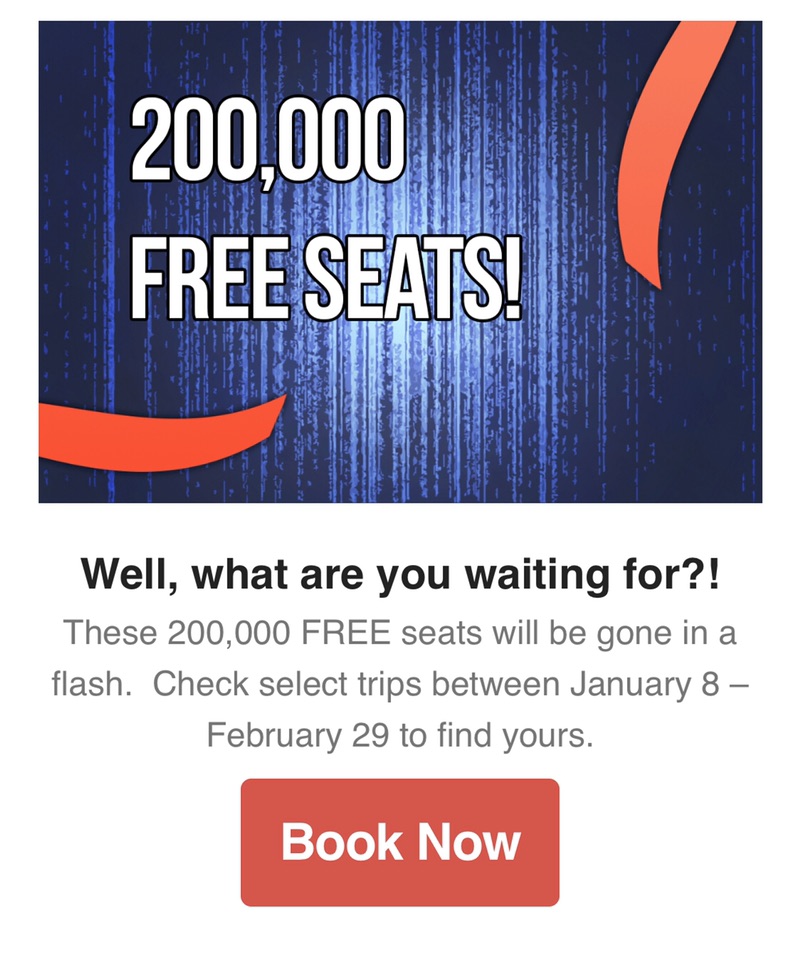 megabus | 200,000 SEATS UP FOR GRABS. And They're FREE.