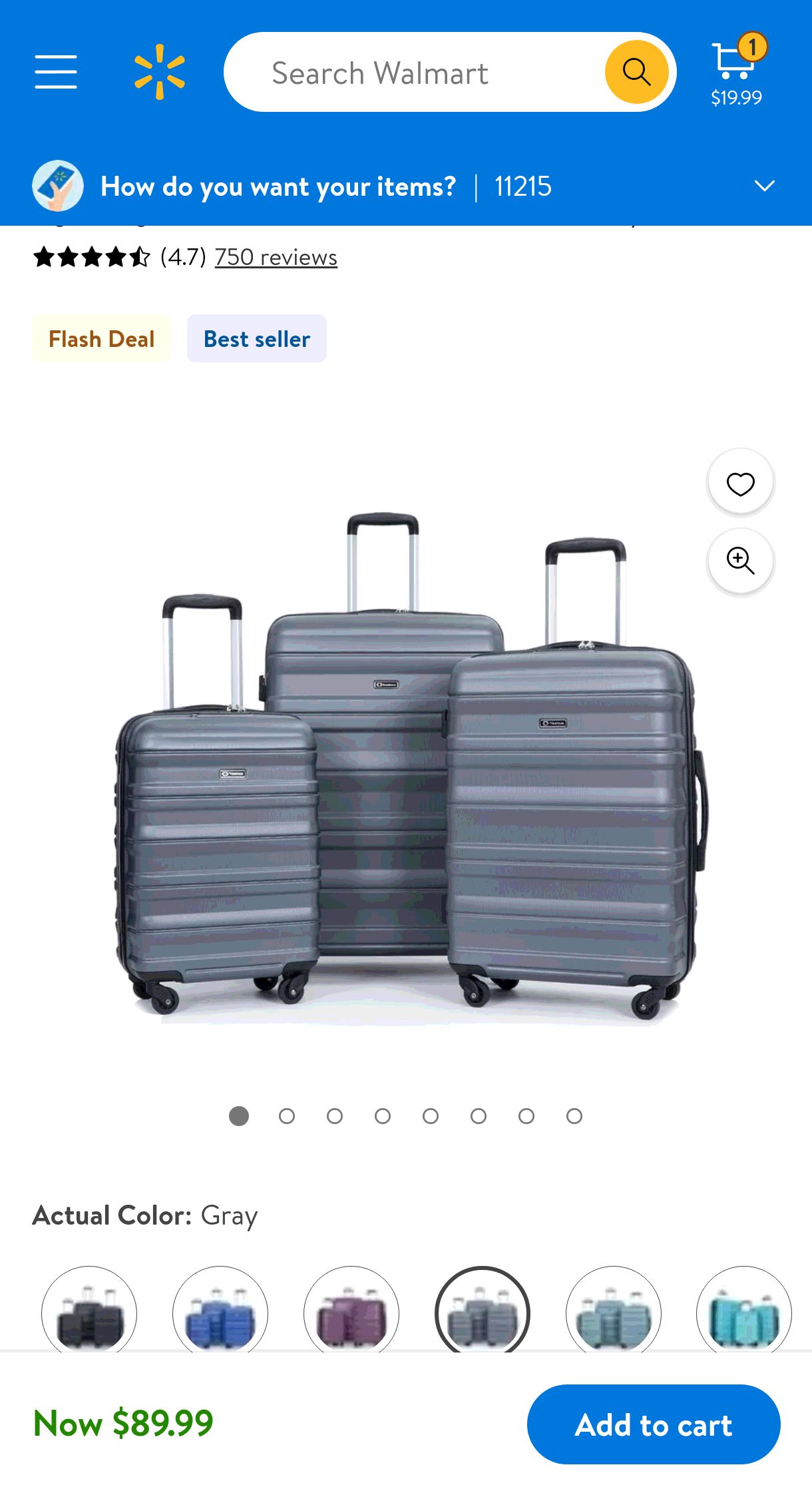 Tripcomp Hardside Luggage Set 3-Piece Set(21/25/29) Lightweight Suitcase 4-Wheeled Suitcase Set(Grey) - Walmart.com