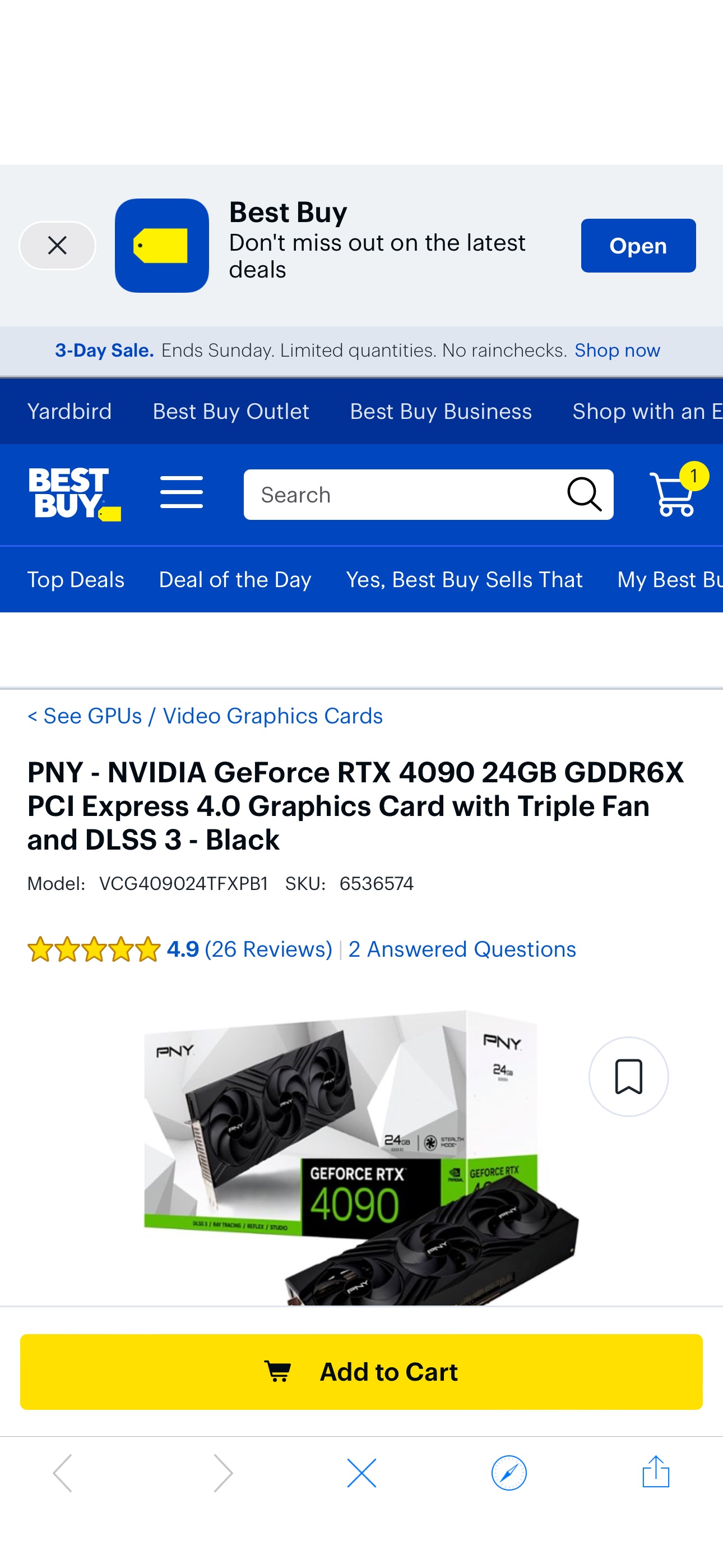 PNY NVIDIA GeForce RTX 4090 24GB GDDR6X PCI Express 4.0 Graphics Card with Triple Fan and DLSS 3 Black VCG409024TFXPB1 - Best Buy