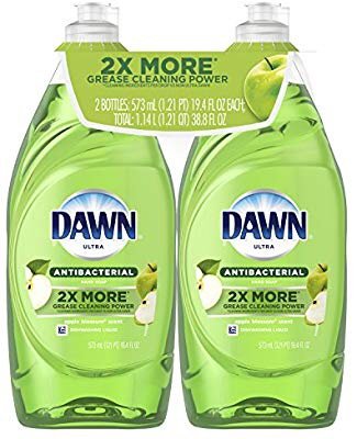Dawn Ultra Antibacterial Dishwashing Liquid, Apple Blossom, 19.4 Fl Oz, 2 Count 洗洁精