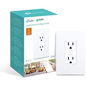 TP-Link Kasa KP200 Smart Wi-Fi 2-Outlet In-Wall Plug