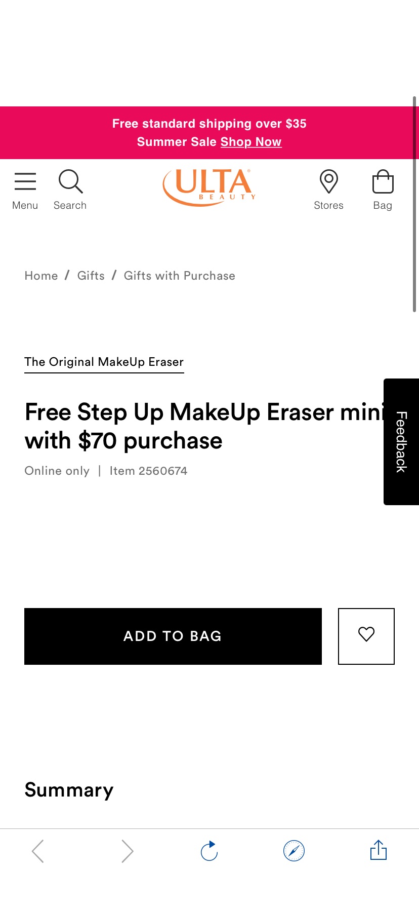 Free Step Up MakeUp Eraser mini with $70 purchase - The Original MakeUp Eraser | Ulta Beauty满$70送迷你卸妆巾