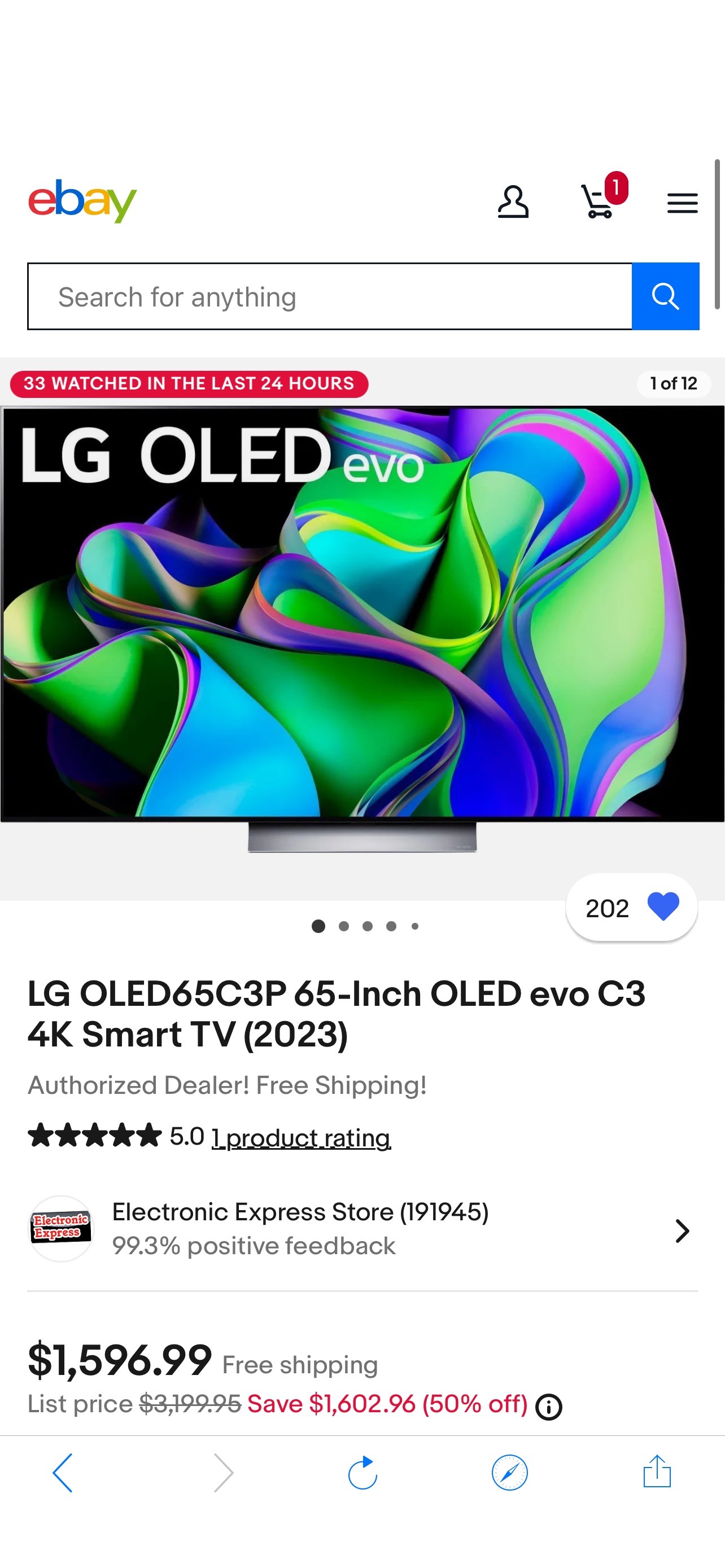 LG OLED65C3P 65-Inch OLED evo C3 4K Smart TV (2023) | eBay