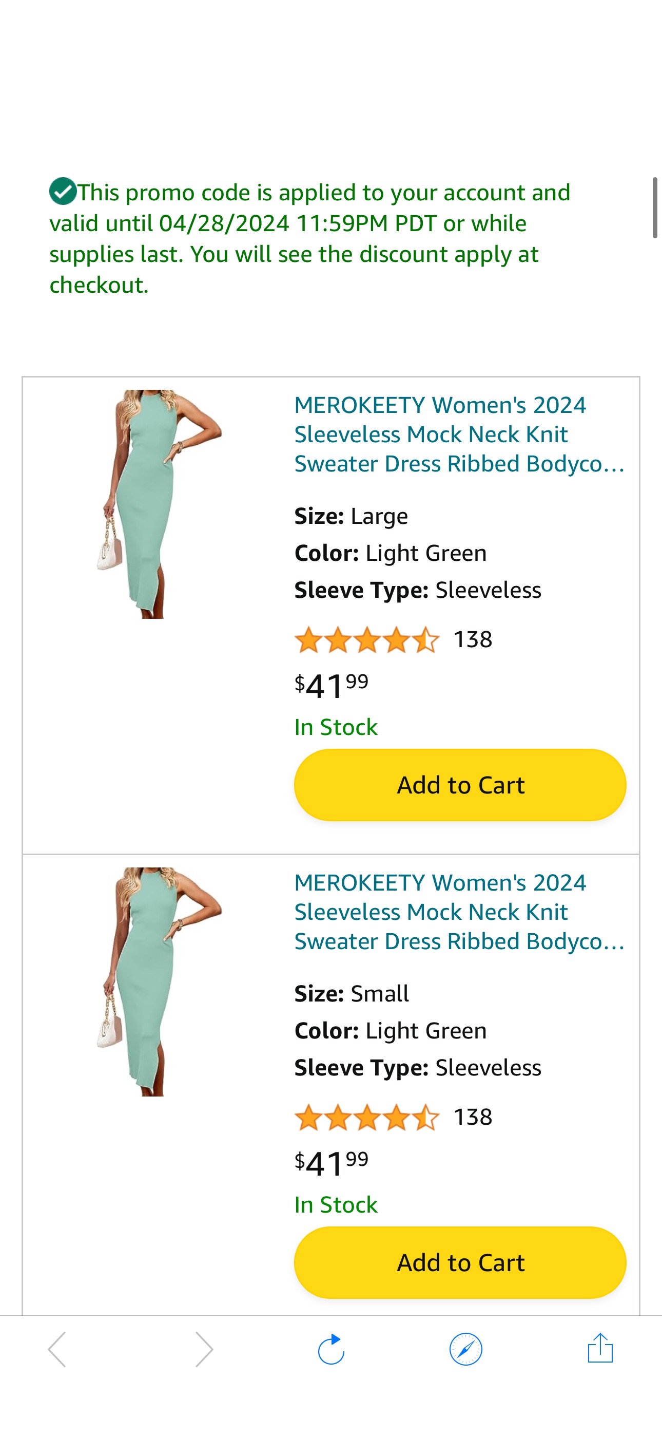 Save 50% with promo code 506RDX5Z | Amazon.com MEROKEETY Sleeveless Mock Neck Knit Sweater Dress ONLY $16.79 on Amazon (Reg. $42) Clip the 10% Off coupon + Use code 506RDX5Z